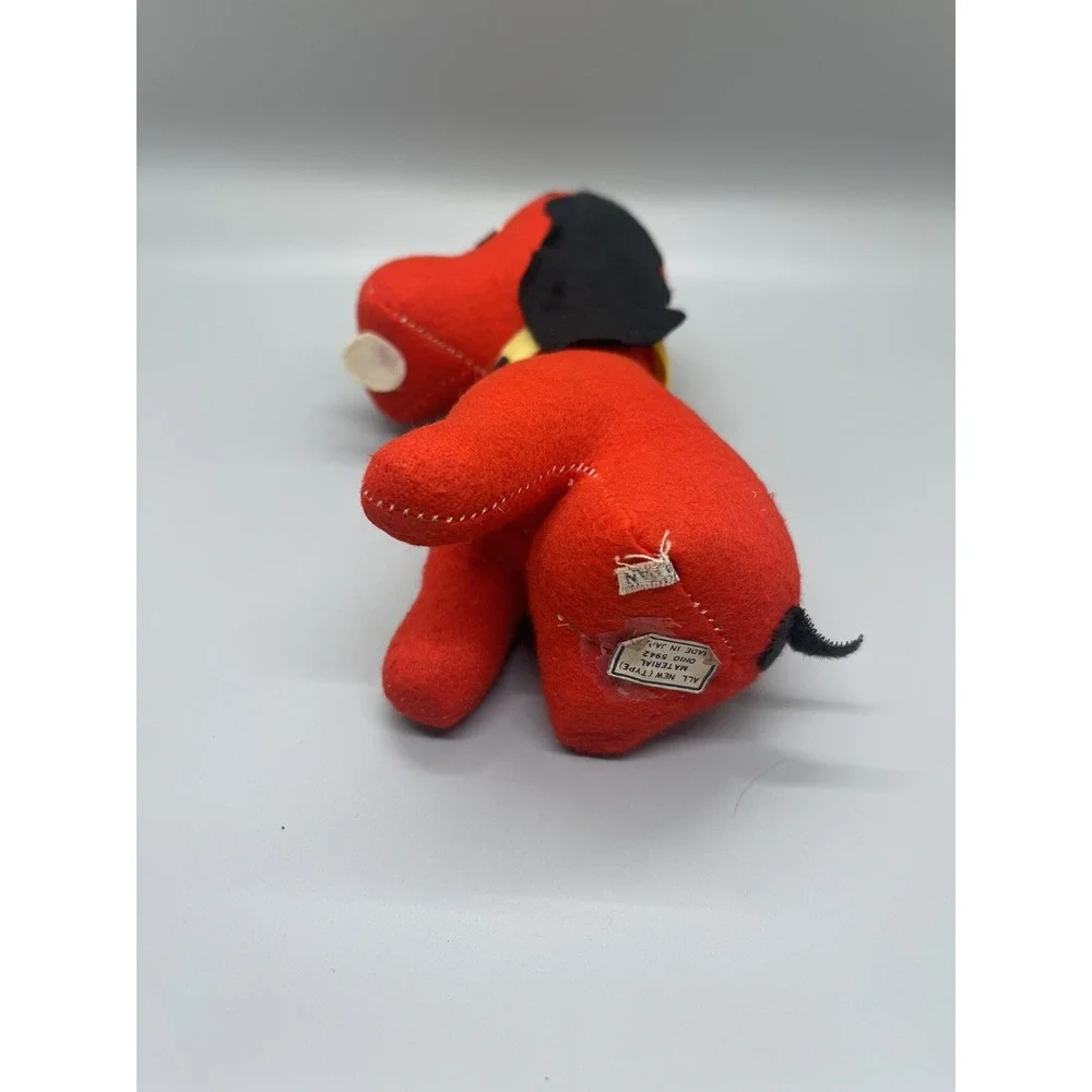 Vintage MCM‎ Red Felt Dog Christmas Decoration Made In Japan